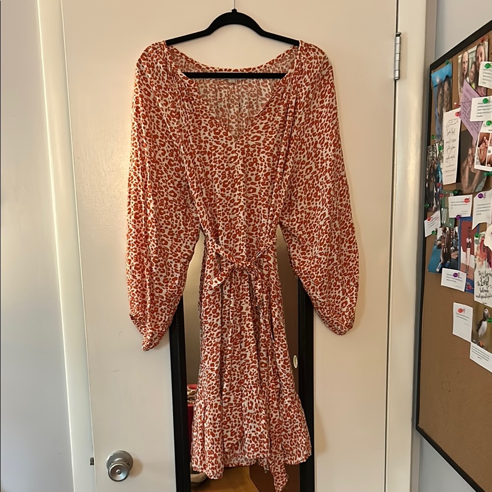 Leopard Print Wrap Dress